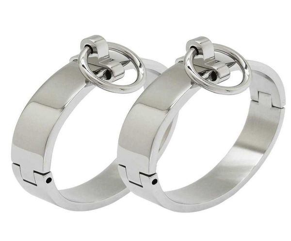polished stainless steel lockable slave wrist and ankle cuffs bondage restraints bracelet with removable o ring q07173430430, Black
polished stainless steel lockable slave wrist and ankle cuffs bondage restraints bracelet with removable o ring q07173430430, Black