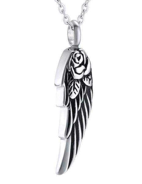 angel wing with rose cremation urn pendant necklace stainless steel ash pendant memorial keepsake cremation jewelry3882291, Silver
angel wing with rose cremation urn pendant necklace stainless steel ash pendant memorial keepsake cremation jewelry3882291, Silver