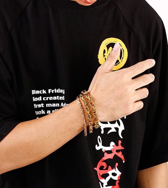 kb106710z stainless steel gold square box link chain byzantine chain bracelet women mens bangle jewelry 8 inch 4mm6mm8mm2591620, Black
kb106710z stainless steel gold square box link chain byzantine chain bracelet women mens bangle jewelry 8 inch 4mm6mm8mm2591620, Black
