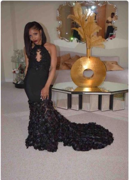 black prom dresses long 2k17 halter cap sleeves 3d floral flowers lace long chapel train formal mermaid party dress evening d6040959
black prom dresses long 2k17 halter cap sleeves 3d floral flowers lace long chapel train formal mermaid party dress evening d6040959