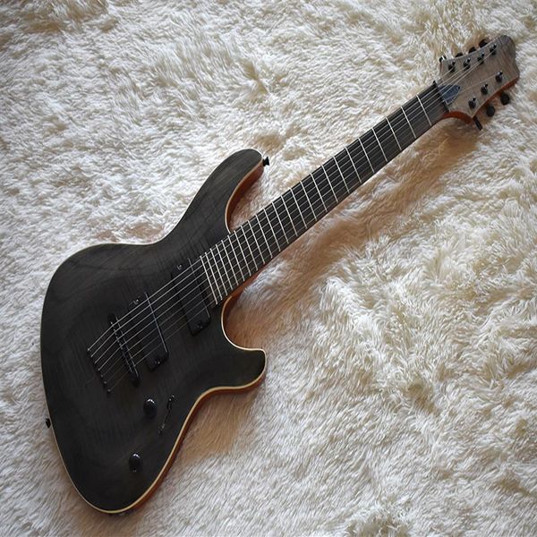 factory custom transparent black 7 strings electric guitar with flame maple veneer hh pickups can be customized231m
factory custom transparent black 7 strings electric guitar with flame maple veneer hh pickups can be customized231m
