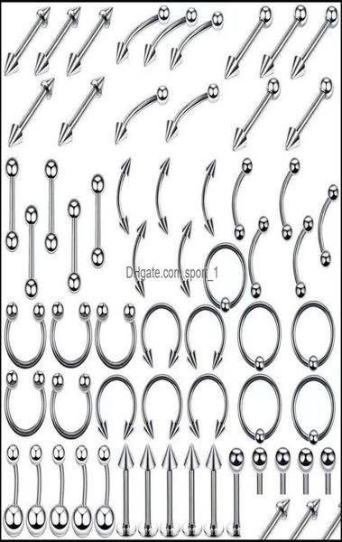 jewelrystainless steel set tongue rings body piercing eyebrow belly nose nail jewelry aessories 120 mixes whole drop delivery 2508016, Silver
jewelrystainless steel set tongue rings body piercing eyebrow belly nose nail jewelry aessories 120 mixes whole drop delivery 2508016, Silver