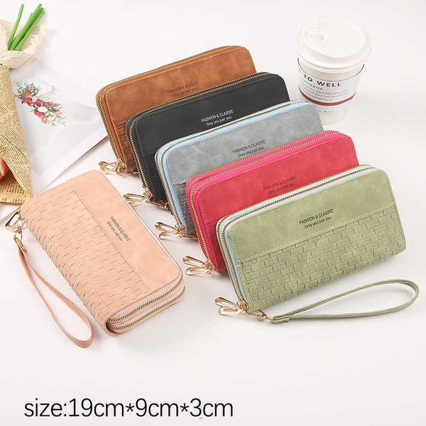 2023 new women's long style woven money korean edition simple double zipper zero wallet multi card wallet card bag
2023 new women's long style woven money korean edition simple double zipper zero wallet multi card wallet card bag