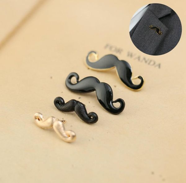 new fashion black golden moustache enamel brooches pins small suit shirt collar lapel pins badge settings for men boy party wear w7809767, Gray
new fashion black golden moustache enamel brooches pins small suit shirt collar lapel pins badge settings for men boy party wear w7809767, Gray