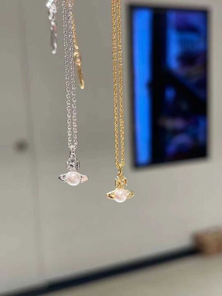 western empress dowager vivian vivienne new little pearl saturn women's small and exquisite cute charm necklace, Silver
western empress dowager vivian vivienne new little pearl saturn women's small and exquisite cute charm necklace, Silver