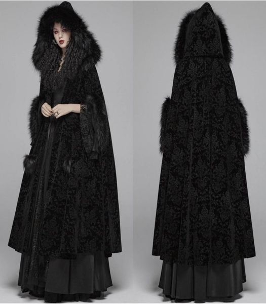 black fur winter cloak cape hooded with print trim long bridal wraps jackets special party banquet gothic wrap wedding bride wea7708886, White
black fur winter cloak cape hooded with print trim long bridal wraps jackets special party banquet gothic wrap wedding bride wea7708886, White