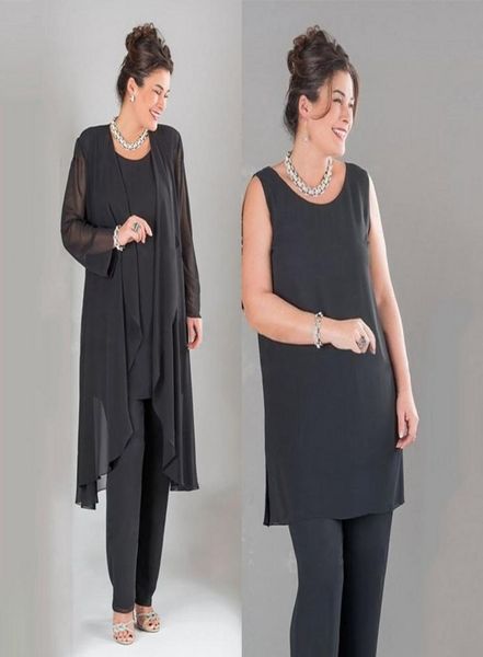 black chiffon mother of the bride pant suits jewel neck wedding guest dress with long sleeves jacket mothers of the groom dresses5236720, Black;red
black chiffon mother of the bride pant suits jewel neck wedding guest dress with long sleeves jacket mothers of the groom dresses5236720, Black;red