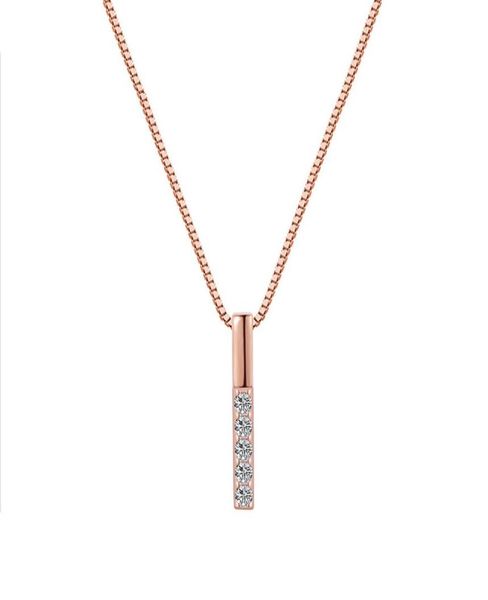 luxury word zircon clavicle chain female simple temperament necklace women personality rectangular pendant japanese and korean stu4083239, Silver
