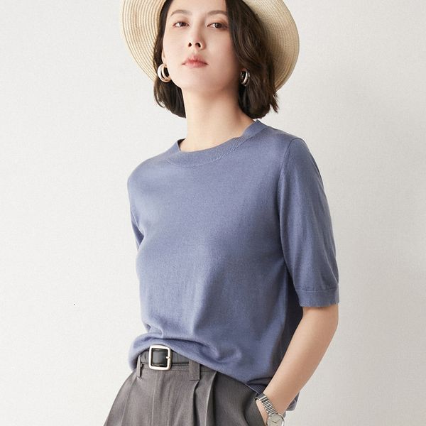 women s sweaters fashion cashmere pullover summer round neck knitted sweater t shirt short sleeve 230713, White;black
women s sweaters fashion cashmere pullover summer round neck knitted sweater t shirt short sleeve 230713, White;black