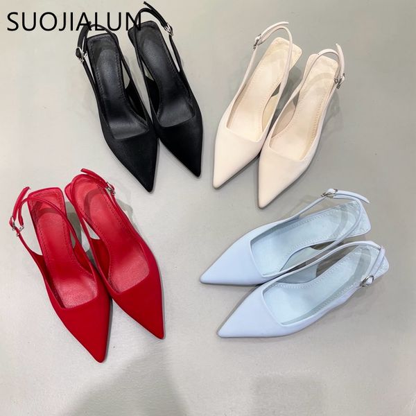 sandals suojialun spring women sandal fashion pointed toe shallow ladies slingback shoes thin med heel dress slip on mules shoe 230714, Black
sandals suojialun spring women sandal fashion pointed toe shallow ladies slingback shoes thin med heel dress slip on mules shoe 230714, Black
