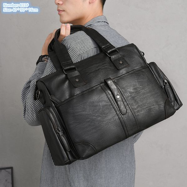Factory wholesale men shoulder bags 2 colors wear-resistant padded leather handbag outdoor fitness travel leisure backpack solid color fashion handbags, Coffee-833#
Factory wholesale men shoulder bags 2 colors wear-resistant padded leather handbag outdoor fitness travel leisure backpack solid color fashion handbags, Coffee-833#