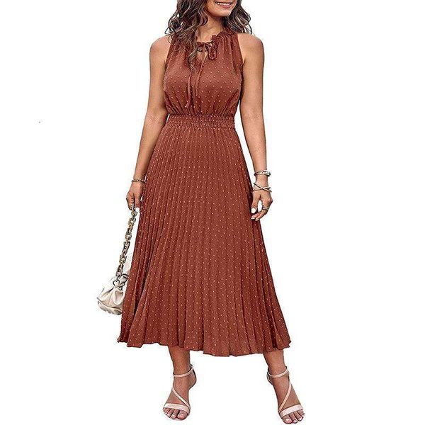 womens midi dress casual v neck swiss polka dot pleated sleeveless a line beach, Black;gray
womens midi dress casual v neck swiss polka dot pleated sleeveless a line beach, Black;gray