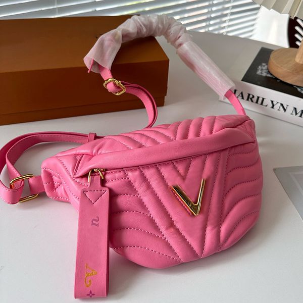 6 colors women designer chest bag v-shaped stripes lambskin leather waist pack gold metal hardware adjustable strap colorful printed letters
6 colors women designer chest bag v-shaped stripes lambskin leather waist pack gold metal hardware adjustable strap colorful printed letters