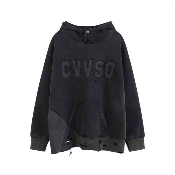 men's hoodies high street oversized ripped hip hop streetwear vintage sweatshirt washed retro loose fit pullover y2k hoody, Black
men's hoodies high street oversized ripped hip hop streetwear vintage sweatshirt washed retro loose fit pullover y2k hoody, Black