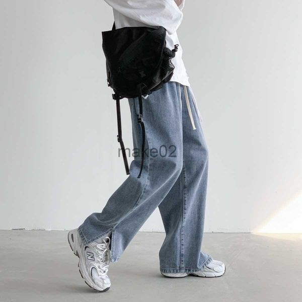 men's jeans brand mens clothing elastic waist laceup jeans trendy brand loose straight casual pants korean trend wideleg pendant jeans, Blue
men's jeans brand mens clothing elastic waist laceup jeans trendy brand loose straight casual pants korean trend wideleg pendant jeans, Blue