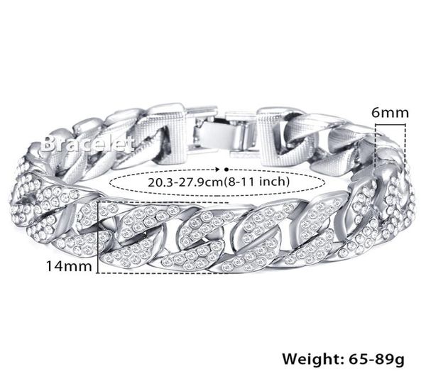 men039s bracelet hip hop miami curb cuban link chain iced out cz silver gold bracelets for male jewelry drop 14mm kgb404403288, Golden;silver
men039s bracelet hip hop miami curb cuban link chain iced out cz silver gold bracelets for male jewelry drop 14mm kgb404403288, Golden;silver