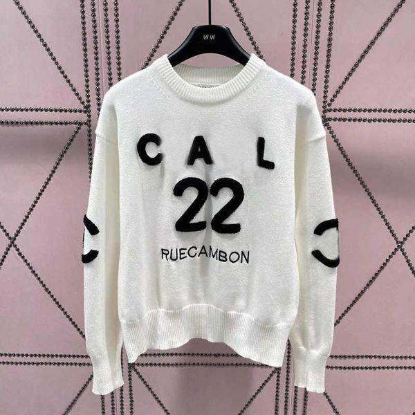 22 bag women's sweaters knitwear designer sweater women hoodie round neck long sleeve embroidered sweatshirt pullover, White;black
22 bag women's sweaters knitwear designer sweater women hoodie round neck long sleeve embroidered sweatshirt pullover, White;black