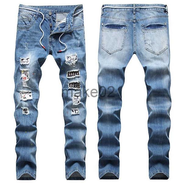 men's jeans mens slimfit ripped patched denim pants jeanspaint spots printed street fashion light blue jeansyouth must x0714
men's jeans mens slimfit ripped patched denim pants jeanspaint spots printed street fashion light blue jeansyouth must x0714