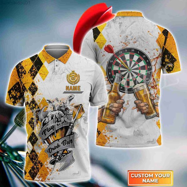 men's t-shirts custom name sports player darts beer club tattoo 3dprint summer casual harajuku polo shirts streetwear short sleeves t-s, White;black 
men's t-shirts custom name sports player darts beer club tattoo 3dprint summer casual harajuku polo shirts streetwear short sleeves t-s, White;black