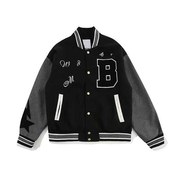 men's jackets baseball brand vintage bomber coats letter embroidery autumn men hip hop loose varsity blpk, Black;brown
men's jackets baseball brand vintage bomber coats letter embroidery autumn men hip hop loose varsity blpk, Black;brown