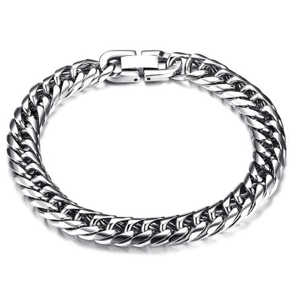 silver bracelets mens stainless steel chain on hand for man charm cuban link accessories gifts men punklink3533386, Black
silver bracelets mens stainless steel chain on hand for man charm cuban link accessories gifts men punklink3533386, Black