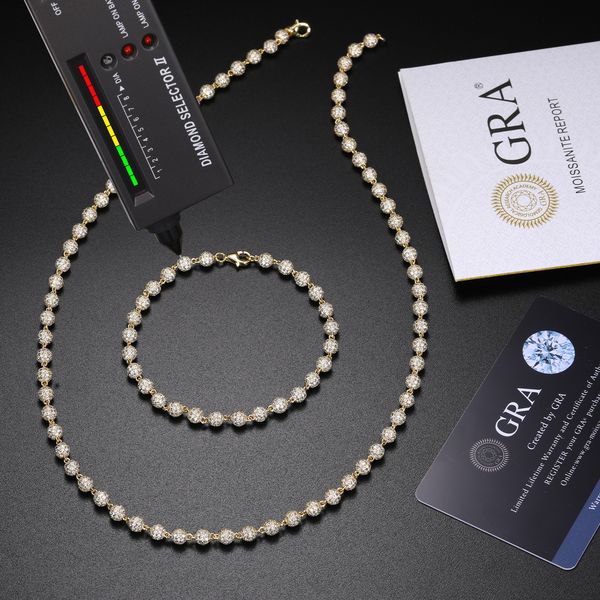 new hip hop jewelry rapper's 5mm 925 sterling silver vvs moissanite diamond iced out bead link chain necklace for men
new hip hop jewelry rapper's 5mm 925 sterling silver vvs moissanite diamond iced out bead link chain necklace for men