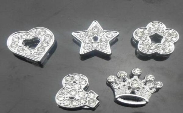 whole 100pcslot 10mm mix styles heart star crown flower full rhinestones slide charms fit for 10mm diy leather wristband5013079, Bronze;silver
whole 100pcslot 10mm mix styles heart star crown flower full rhinestones slide charms fit for 10mm diy leather wristband5013079, Bronze;silver