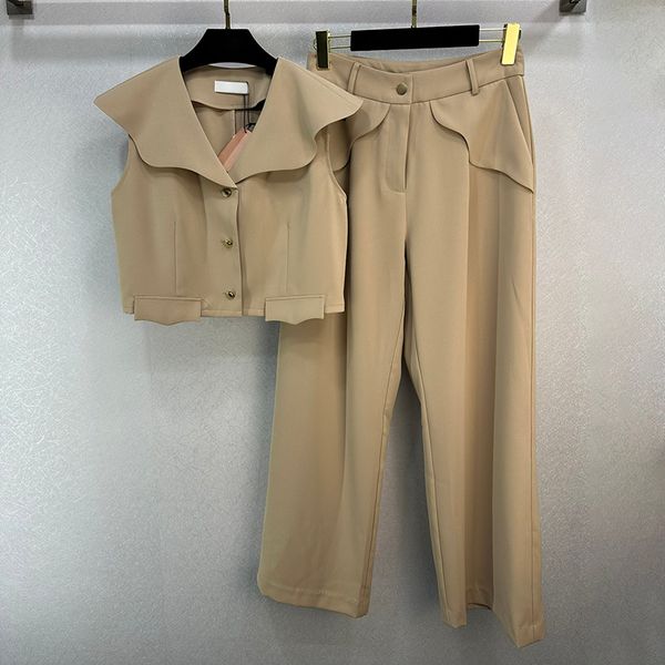 pure color elegant style women suit sleeveless button luxury new arrival leisure clothes est office lady long pants ing, White
pure color elegant style women suit sleeveless button luxury new arrival leisure clothes est office lady long pants ing, White