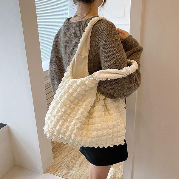 evening bags cos cloud shoulder bag women fashionable plaid summer canvas handbag korean style 230713
evening bags cos cloud shoulder bag women fashionable plaid summer canvas handbag korean style 230713