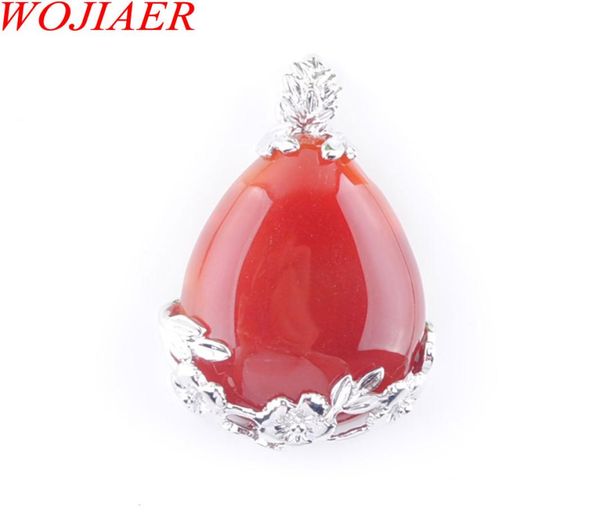 wojiaer tear water drop love natural red agate gem stone pendant necklace reiki bead women jewelry dn34681429729, Silver
wojiaer tear water drop love natural red agate gem stone pendant necklace reiki bead women jewelry dn34681429729, Silver