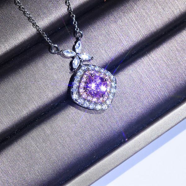 pendant necklaces kofsac luxury 925 silver necklace for women valentine s day jewelry shiny zircon purple square flower gifts 230714
pendant necklaces kofsac luxury 925 silver necklace for women valentine s day jewelry shiny zircon purple square flower gifts 230714