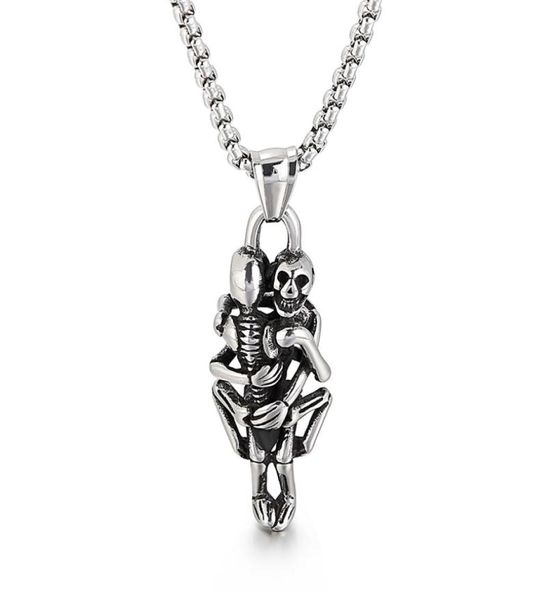 mens womens stainless steel vintage hugging skull skeleton pendant love gothic necklace rolo chain 3mm 24 inch9867483, Silver
mens womens stainless steel vintage hugging skull skeleton pendant love gothic necklace rolo chain 3mm 24 inch9867483, Silver