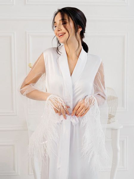 women's sleep lounge hiloc transparent satin robe with fur long robes women bathrobes white wedding dressing gown see through bride dre
women's sleep lounge hiloc transparent satin robe with fur long robes women bathrobes white wedding dressing gown see through bride dre