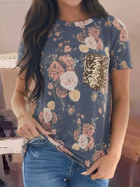 women's t-shirt women's casual rose floral blouse with glitter patch pocket sequins summer t shirts short sleeve tunic shirt fashi, White
women's t-shirt women's casual rose floral blouse with glitter patch pocket sequins summer t shirts short sleeve tunic shirt fashi, White