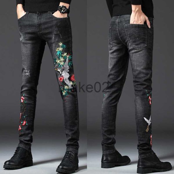 men's jeans mens redcrownedcrane embroidery jeans flower embroidery slimming denim pants scratched mens casual pants black jeans x0714, Blue
men's jeans mens redcrownedcrane embroidery jeans flower embroidery slimming denim pants scratched mens casual pants black jeans x0714, Blue