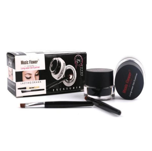 music flower brand black waterproof eyeliner gel makeup cosmetic gel eye liner with brush 24 hours longlasting3745426
music flower brand black waterproof eyeliner gel makeup cosmetic gel eye liner with brush 24 hours longlasting3745426