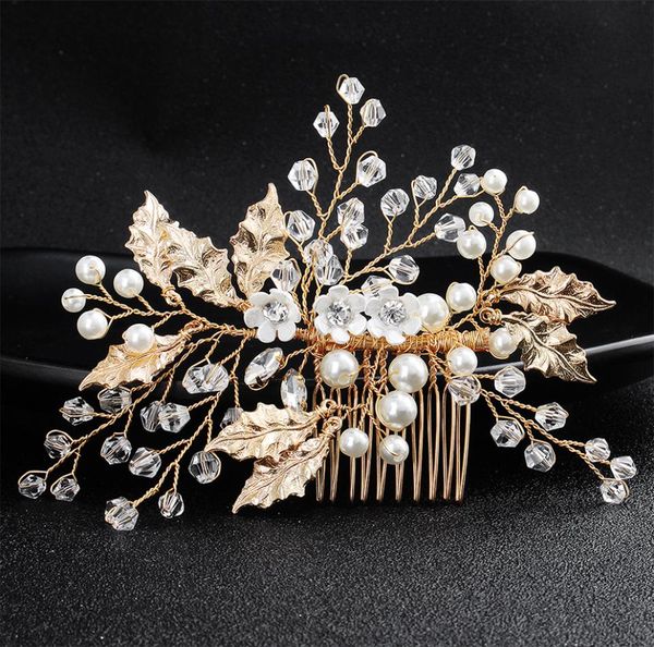 gold color women hairpieces wedding hair combs handmade crystal pearls bridal hair jewelry accessories jch1681229610, Golden;white
gold color women hairpieces wedding hair combs handmade crystal pearls bridal hair jewelry accessories jch1681229610, Golden;white