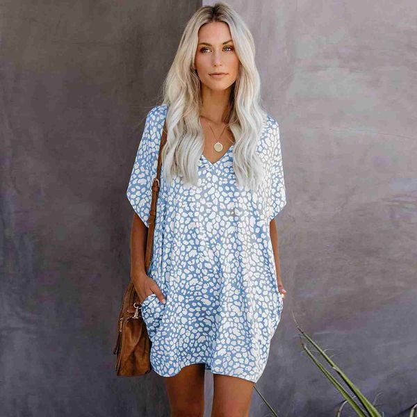 women's t-shirt v-neck half sleeve leopard casual t shirt dress with pockets l230713, White
women's t-shirt v-neck half sleeve leopard casual t shirt dress with pockets l230713, White