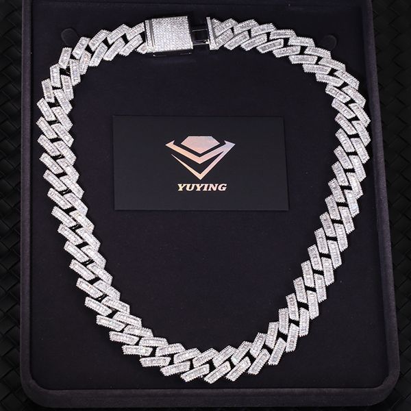 custom luxury design 17mm 20mm wide 925 silver cuban gra baguette moissanite diamond link chain for man
custom luxury design 17mm 20mm wide 925 silver cuban gra baguette moissanite diamond link chain for man