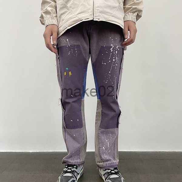 men's jeans retro hip hop splash ink slim jeans distressed colored patchwork denim jean men high street fashionable graffiti denim trou, Blue
men's jeans retro hip hop splash ink slim jeans distressed colored patchwork denim jean men high street fashionable graffiti denim trou, Blue