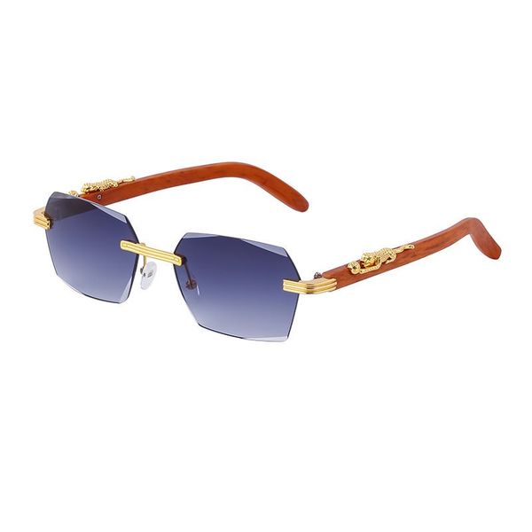 european and american retro imitation wood print leopard mirror leg square frame sunglasses for men rimless cut edge driving sunglasses, White;black
european and american retro imitation wood print leopard mirror leg square frame sunglasses for men rimless cut edge driving sunglasses, White;black