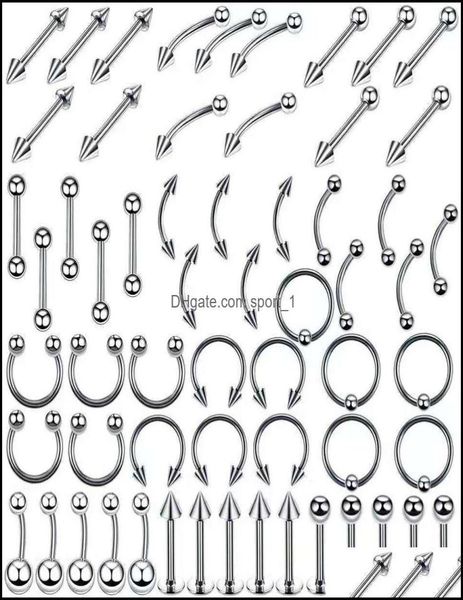 jewelrystainless steel set tongue rings body piercing eyebrow belly nose nail jewelry aessories 120 mixes whole drop delivery 2322358, Silver
jewelrystainless steel set tongue rings body piercing eyebrow belly nose nail jewelry aessories 120 mixes whole drop delivery 2322358, Silver