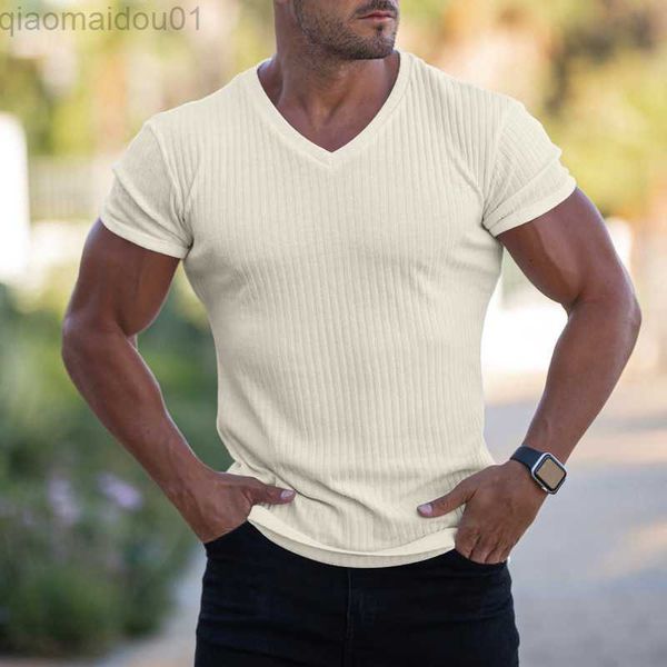 men's t-shirts sports fitness slim t shirt mens v neck short sleeve pure color ribbed t-shirts summer fashion basic tee for men clothes, White;black
men's t-shirts sports fitness slim t shirt mens v neck short sleeve pure color ribbed t-shirts summer fashion basic tee for men clothes, White;black