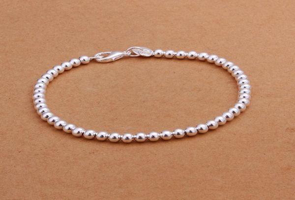 low 925 sterling silver plated 4mmx20cm beads bracelet fashion jewelry classic wedding gift 6617443, Black
low 925 sterling silver plated 4mmx20cm beads bracelet fashion jewelry classic wedding gift 6617443, Black