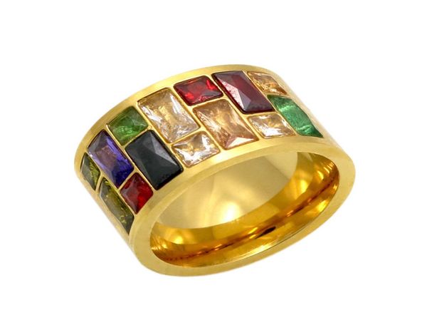 original design great quality luxury women mens band rainbow colors square stone ring steel inlaid diamond drill ring1457945, Silver
original design great quality luxury women mens band rainbow colors square stone ring steel inlaid diamond drill ring1457945, Silver
