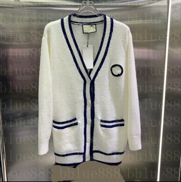 women's sweater knitted cardigan jacket v-neck single breasted sweater minimalist style 702, White;black