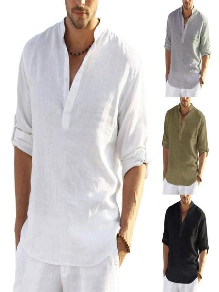men039s tshirts 2021 casual blouse cotton linen shirt loose long sleeve tee spring autumn summer handsome men6548033, White;black
men039s tshirts 2021 casual blouse cotton linen shirt loose long sleeve tee spring autumn summer handsome men6548033, White;black