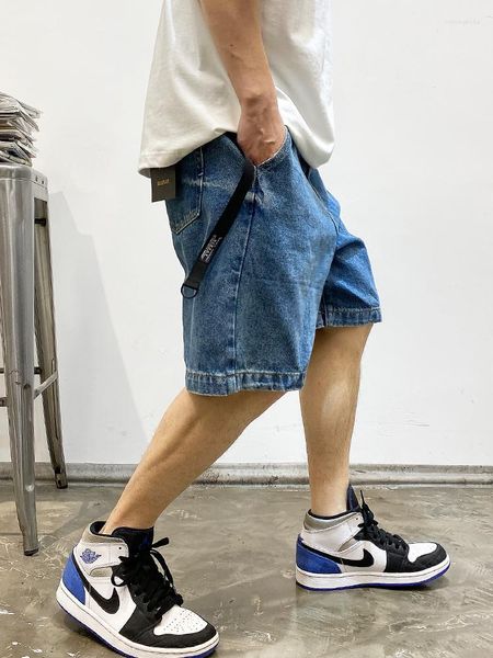 men's jeans japanese streetwear trendy loose straight denim shorts men clothing summer harajuku vintage casual male, Blue
men's jeans japanese streetwear trendy loose straight denim shorts men clothing summer harajuku vintage casual male, Blue