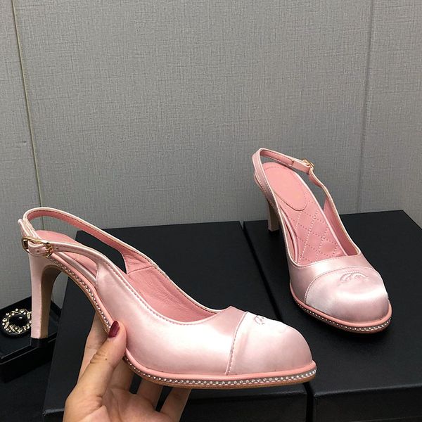 designer womens slingbacks dress shoes cowhide sandals with strass classic silk chunky heel 8.5cm elegant wedding shoe slip on casual shoe r, Black
designer womens slingbacks dress shoes cowhide sandals with strass classic silk chunky heel 8.5cm elegant wedding shoe slip on casual shoe r, Black