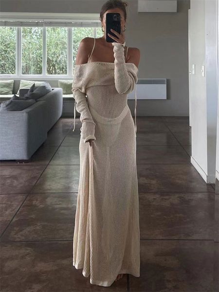 women's swimwear tossy white crochet hollow out midi dress for women long sleeve casual dress beach holiday see-through summer dress co, White;black
women's swimwear tossy white crochet hollow out midi dress for women long sleeve casual dress beach holiday see-through summer dress co, White;black
